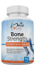 Bone Strength - Calcium Magnesium for Bone Health- Calcium Citrate with Vitamin D3 for Bone Density- Calcium Supplement for Women-High Absorption Calcium 1000mg- 90 Tablets Made USA by Amate Life