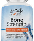 Bone Strength - Calcium Magnesium for Bone Health- Calcium Citrate with Vitamin D3 for Bone Density- Calcium Supplement for Women-High Absorption Calcium 1000mg- 90 Tablets Made USA by Amate Life