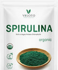 Veloto Spirulina Powder Organic Organic Spirulina Superfood Powder Natural Antioxidants & Vitamins Supplement Pure Vegan Protein For Immune Support Non-Gmo. Gluten-Free 1 Pound (16 Ounce)