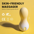 Personal Massage Device Smallest And Strongest Cordless Handheld Massager - Cute & Powerful - Best For Travel - Magic Stress Away - Perfect On Neck Legs Hand Pains And Sports (Yellow)