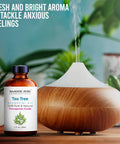 MAJESTIC PURE Tea Tree Essential Oil - Pure, Natural and Therapeutic Grade - Tea Tree Oil for Skin, Face, Hair, Nails, Acne, Scalp, Massage, Aromatherapy, Diffuser, Topical & Household Uses - 1 fl oz