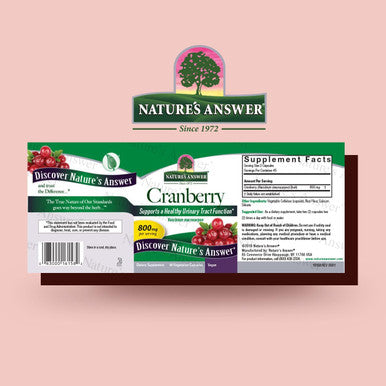 Nature'S Answer Cranberry Fruit | Dietary Supplement | Supports a Healthy Urinary Tract Function & Healthy Immune System | Vegetarian Kosher & Vegan 90 Capsules (2 pack)