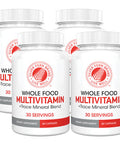 Silver Fern Whole Food Daily Multi Vitamin W/Trace Mineral Blend Supplement - 4 Bottles - 60 Vegicaps Each - 120 Day Supply - Natural, Non-Gmo, Vegan, Multivitamin - Zero Synthetics