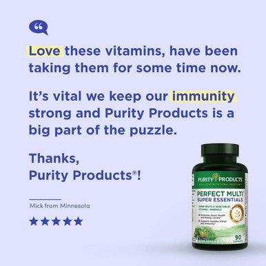Perfect Multi Super Essentials Multivitamin Fruits and Vegetables Promotes Healthy Day and Night Vision Featuring Lutein Zeaxanthin and Black Currant Extract 90 Capsules