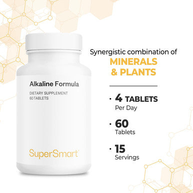 Supersmart Alkaline Formula with Licorice Root Extract Calcium Magnesium Citrate Helps Balance The Bodys pH NonGMO Gluten Free 60 Vegetarian Capsules