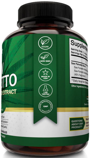 NutriFlair Saw Palmetto Extract 750mg, 120 Capsules - Prostate Supplement & Berry Health Support - Helps Block DHT to Prevent Hair Loss and Helps Reduce Frequent Urination, for Women and Men