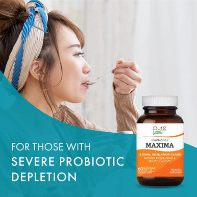 Pure Essence Labs Maxima Probiotics 100 Billion CFU - Men and Women Probiotic Supplement for Better Digestion - 15 Strains for Immune Support and Digestive Health (60 Capsules)