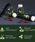 Saw Palmetto Gummies Hair Growth Supplement for Women and Men to Assist Reversal of Balding Hair Thinning by Blocking DHT Receptors Vegan Gummies
