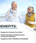Bone Strength Calcium Supplement - With Calcium, Vitamin D3, K2, C, Magnesium, Zinc - 8 Bone-Building Nutrients, High Absorption, Non-Constipating Formula - 120 Veggie Capsules For Optimal Bone Health