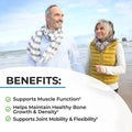 Bone Strength Calcium Supplement - With Calcium, Vitamin D3, K2, C, Magnesium, Zinc - 8 Bone-Building Nutrients, High Absorption, Non-Constipating Formula - 120 Veggie Capsules For Optimal Bone Health