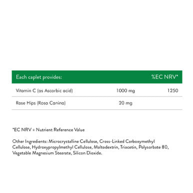 Nature's Bounty Vitamin C 1000 Mg With Rose Hips - Pack Of 60 Coated Caplets - Supports Immunity And Energy - Vegan And Gluten Free