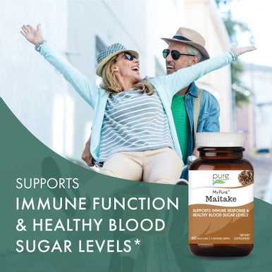 Pure Essence Labs MyPure Maitake Mushroom Extract Supplement Ãƒâ€šÃ¢â‚¬â€œ 100% from Fruiting Bodies to Immune Support System, Stress Relief, Build Energy - Strength Booster for Men and Women (30 Capsules)