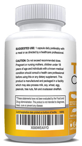 Turmeric Curcumin Bioperine Black 600 mg - Vegetarian