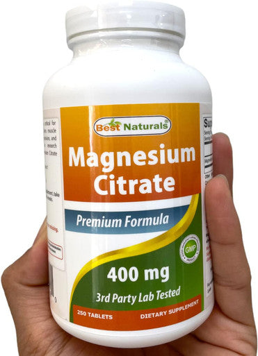 Best Naturals Magnesium Citrate (Citrato de Magnesio) 400mg 250 Tablets (400 mg of Elemental Magnesium per 2 Tablets) (1)