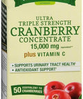 Nature's Truth Triple Strength Cranberry Concentrate 15000 mg Plus Vitamin C Capsules 90 ea ( Pack of 4)