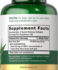 Carlyle Aloe Vera Capsules 10,000 mg | 300 Softgel Pills | Aloe Vera Gel Supplement | Non-GMO, Gluten Free