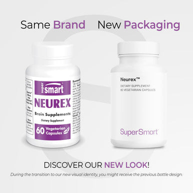 Supersmart Neurex Help Improve Memory Speed of Cognitive Processing Help Prevent Cerebral Aging Brain Supplement Formula NonGMO Gluten Free 60 Vegetarian Capsules