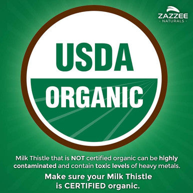 Zazzee USDA Organic Milk Thistle Extract Capsules and Extra Strength 8-in-1 Immune Support Capsules