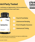 Berberine Supplement 1500mg | Berberine 500mg Per Capsule | 97% Standardized Purity | Supports Metabolic Profiles & Hormonal Balance | 90 Berberine HCL Capsules | Berberine Supplements 30-Day Supply
