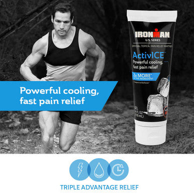 Curad Ironman ActivICE Topical Cooling Gel Pain Relief for Arthritis Joint Muscle Back & Body Aches & Pain 4-oz (1 Count)