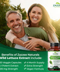 Zazzee Extra Strength Wild Lettuce 4:1 Extract, 500 Mg Strength, 120 Vegan Capsules, Potent Lactuca Virosa Variety, Standardized