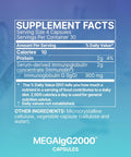 Microbiome Labs Mega IgG2000 Dairy Free Colostrum Capsules High Concentration Immunoglobulin Supplements to Support Digestive Health Gut Health and Detox Casein and Lactose Free 120 Count