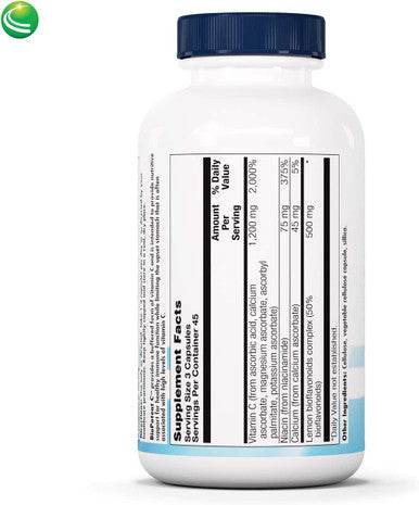 Nutra BioGenesis - BioPotent C - Vitamin C and Lemon Bioflavonoids for Immune, Musculoskeletal and Antioxidant Support - 135 Capsules