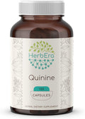 HerbEra Quinine 120 Capsules, 1000 mg, Wildcrafted Quinine (Cinchona officinalis) Dried Bark (120 Capsules)