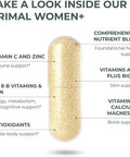 Primal Harvest Multivitamin For Women Vitamin A, Vitamin C, Vitamin D And E, Vitamin B12, B6, Biotin, Zinc Supplements, 30 Capsules (Womens 1 Pack)