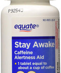 Equate Caffeine Stay Awake Tablets, 200 Mg, 80 Count
