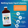 Liquidhealth Children's Complete Multivitamin & Attention Teens & Kids Liquid Vitamin Bundle for Children - Whole Body Health Immune Support Improve Focus Concentration Boost Mood - Vegan Non-GMO