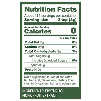 Whole Earth Sweetener Co. Whole Earth Plant-Based Sugar Tive - Golden Sweetener Erythritol & Monk Fruit Zero Calories No Artificial Colors And Keto Friendly (32Oz / 2Lb)