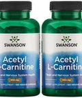 Swanson Acetyl-L-Carnitine - Amino Acid Supplement Promoting Cognitive Health & Muscle Support - Natural Formula May Promote Nervous System Health - (100 Veggie Capsules) 4 Pack