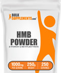 Bulksupplements.Com Hmb Powder - As Calcium Hmb, Beta-Hydroxy Beta-Methylbutyrate - Hmb Powder Supplements, Gluten Free - 1000Mg Per Serving, 250G (8.8 Oz) (Pack Of 1)