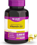 Prati Donaduzzi Vitamin D3 5000 Iu (125 Mcg) Softgels 500 Day Supply Extra Strength Daily Supplement For Bone And Teeth Support
