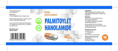 Hepatica Palmitoylethanolamide Pea 400Mg 90 Vegan Capsules, Certificate Of Analysis By Agrolab Germany, High Strength Supplement, Gluten And Gmo ,90 Count (Pack Of 1)