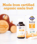 Garden of Life Baby Vitamin C Drops For Infants And Toddlers Organic Whole Food Liquid Vitamin C 45Mg Immune Support For Babies From Amla Fruit Citrus Flavor Vegan & Gluten Free 56 Ml (1.9 Fl Oz)