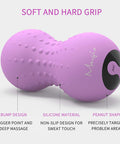 Heating Vibrating Peanut Massage Ball - 5 Intensity Levels & 1 Heat Mode - Foam Roller Double Lacrosse Ball - Deep Tissue Trigger Point Therapy - Handheld, Mobility, Rechargeable (Purple)
