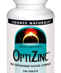 Source s OptiZinc Zinc Sulfate Complex & Dietary Supplement - 240 Tablets