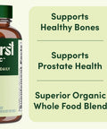 Earthfirst Organic Menâ€™S Multi Once Daily Whole-Food Multivitamin With 19 Vitamins & Minerals For Energy Heart Bone Strength Prostate & Immune Support Vegan Non-Gmo 30 Count