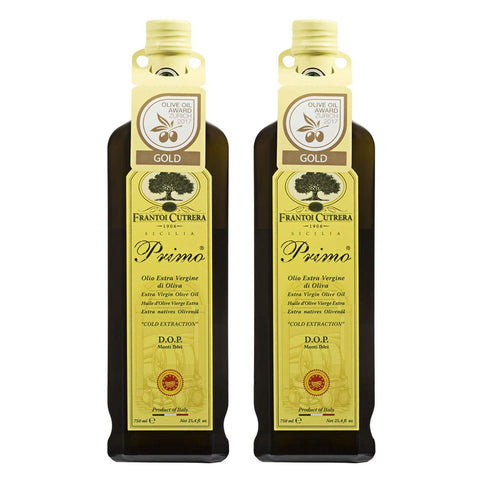 Frantoi Cutrera Primo Cold Extracted Italian Extra Virgin Olive Oil Cold Pressed, Polyphenol Rich Olive Oil, Authentic Certified DOP Sicilian EVOO Imported From Italy, 25.4 fl oz (Pack of 1)
