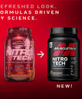 Whey Protein Powder | MuscleTech Nitro-Tech Whey Protein Isolate & Peptides | Milk Chocolate, 4 Pound (Pack of 1), 40 Servings