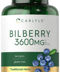 Carlyle Bilberry Extract Capsules | 3600Mg | 200 Count | Vegetarian, Non-Gmo, Gluten Free Fruit Supplement
