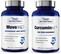 1MD Nutrition MoveMD CurcuminMD Plus Bundle Doctor Formulated with Collagen Turmeric Curcumin and Boswellia Serrata Joint Health Supplement