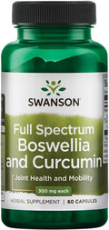 Swanson Full Spectrum Boswellia and Curcumin 60 Capsules(Packing May Vary)