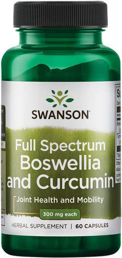 Swanson Full Spectrum Boswellia and Curcumin 60 Capsules(Packing May Vary)