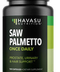 Saw Palmetto For Men Prostate Health Supplement To Promote Urinary Tract Function - 500Mg Per Serving - 100 Count - Dht Blocker Hair Vitamin - Vegan, Non-Gmo Capsules, Over 3 Month Supply