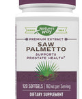 Nature'S Way Premium Saw Palmetto Extract Prostate Health Support For Men 160Mg 120 Softgels