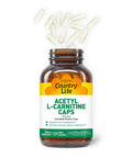 Country Life Acetyl L-Carnitine Caps With Vitamin B-6 To Aid In Utilization 500Mg 120 Vegan Capsules Certified Gluten Free Certified Vegan Certified Halal