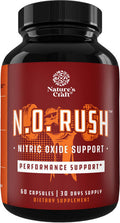 Natures Craft Nitric Oxide Support Pills Natural Workout Supplement and Exercise Enhancer Boost Energy Strength Recovery Muscle Builder Pure L Arginine and L Citrulline Amino Acid Capsules by natures craft